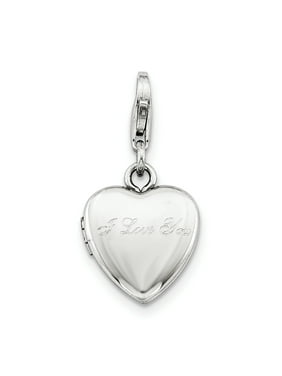 Roy Rose Jewelry Sterling Silver Amore la Vita Click-on Purple Ferido & Stellux Crystal Heart Charm Roy Rose Jewelry Sterling Silver Amore la Vita Click-on Purple Ferido & Stellux Crystal Heart Charm